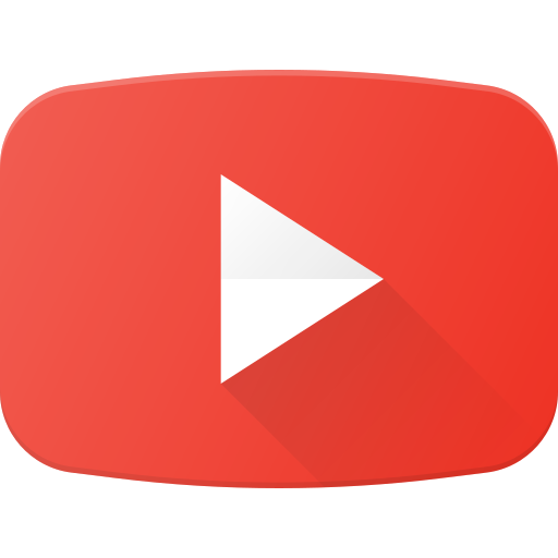 YouTube logo with red background and play sign in arrow