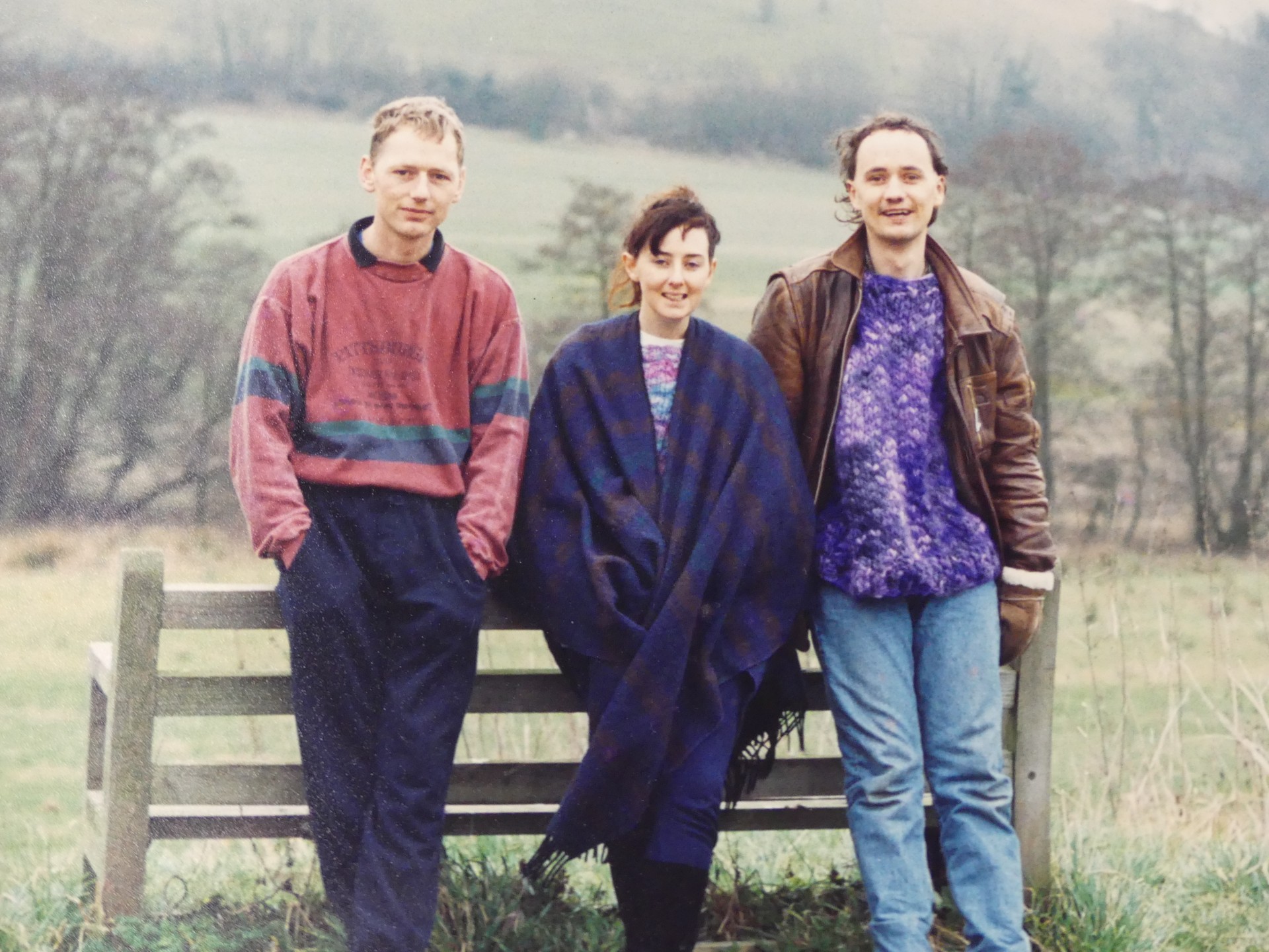 Photograph of Steven with girlfriend and brother