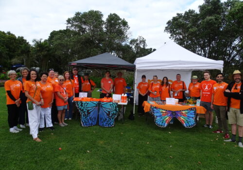 Group photo of volunteers and staff at Butterfly Release